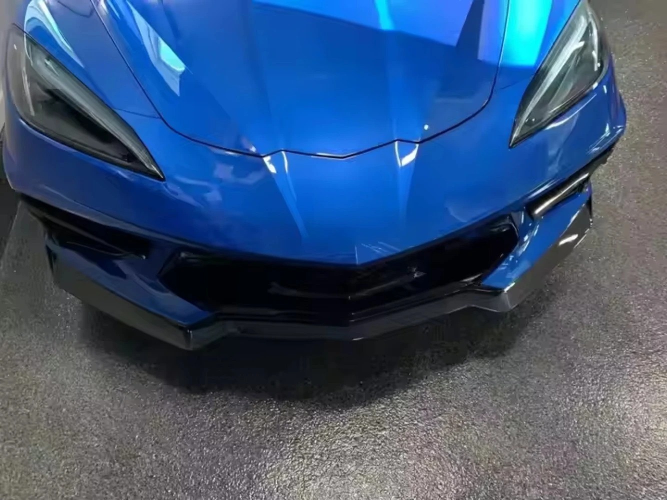 High Quality Fast Delivery Whole Sale Price Carbon Fiber 5VM Style Front Lip Body Kits for Corvette C8